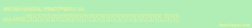 TheSarcasticGiraffe Font – Yellow Fonts on Green Background