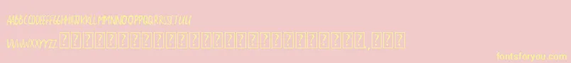TheSarcasticGiraffe Font – Yellow Fonts on Pink Background