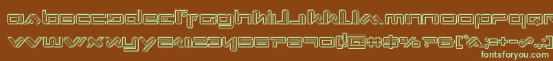 Xephyrengrave-fontti – vihreät fontit ruskealla taustalla