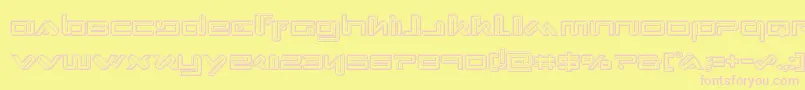 フォントXephyrengrave – ピンクのフォント、黄色の背景