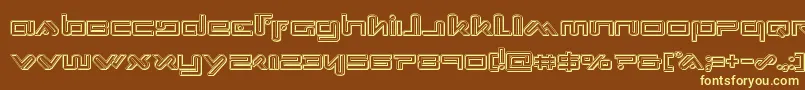 Xephyrengrave-fontti – keltaiset fontit ruskealla taustalla