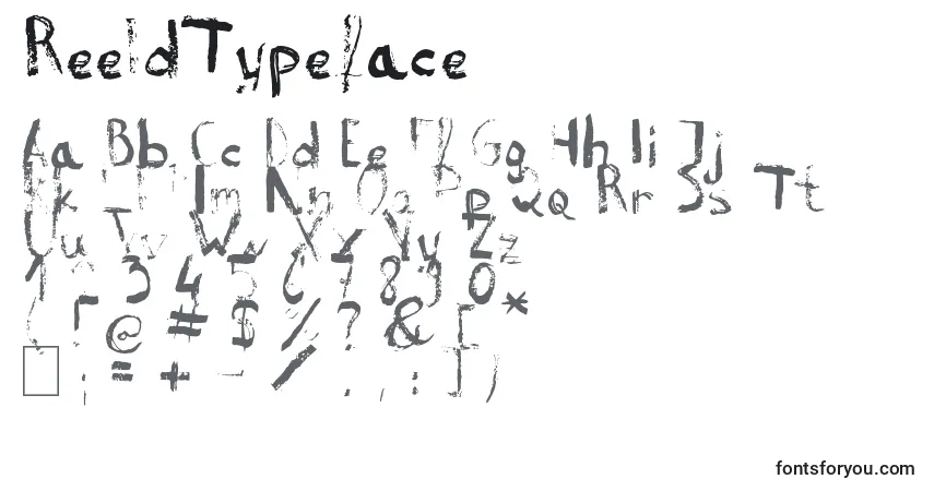 Czcionka ReeldTypeface – alfabet, cyfry, specjalne znaki