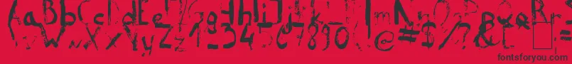 ReeldTypeface Font – Black Fonts on Red Background
