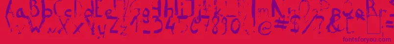 ReeldTypeface Font – Purple Fonts on Red Background