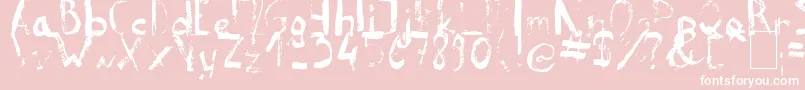 Czcionka ReeldTypeface – białe czcionki na różowym tle