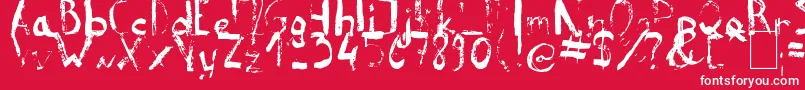 Шрифт ReeldTypeface – белые шрифты на красном фоне