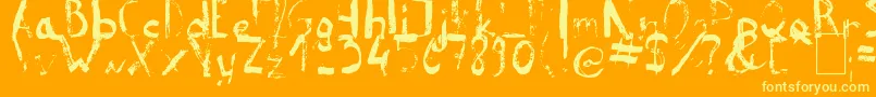 Más sobre la fuente ReeldTypeface fuente ReeldTypeface – Fuentes Amarillas Sobre Fondo Naranja