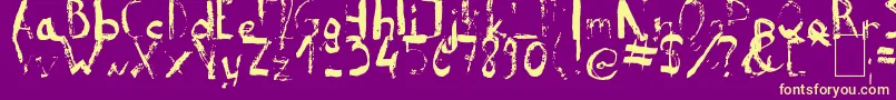 ReeldTypeface Font – Yellow Fonts on Purple Background