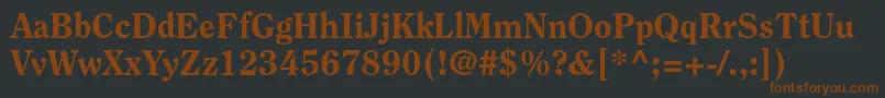 Шрифт ClearfacestdHeavy – коричневые шрифты на чёрном фоне
