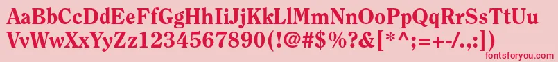 ClearfacestdHeavy Font – Red Fonts on Pink Background