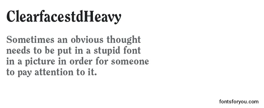 Review of the ClearfacestdHeavy Font