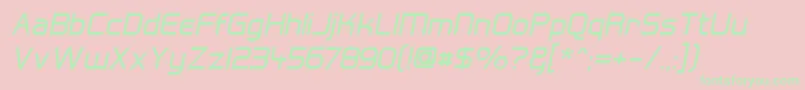 HallFeticaItalic-Schriftart – Grüne Schriften auf rosa Hintergrund