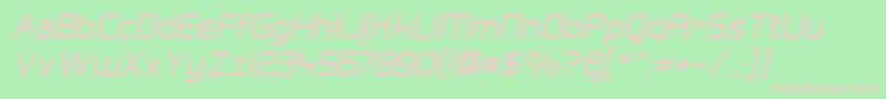 HallFeticaItalic Font – Pink Fonts on Green Background