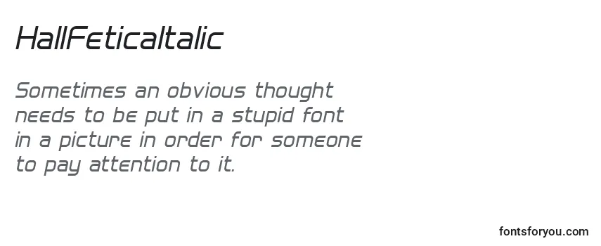 HallFeticaItalic-fontti