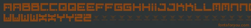 Digitalfirebomb-fontti – ruskeat fontit mustalla taustalla