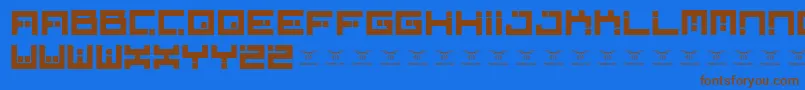 Digitalfirebomb Font – Brown Fonts on Blue Background