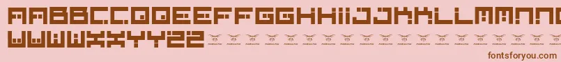Шрифт Digitalfirebomb – коричневые шрифты на розовом фоне