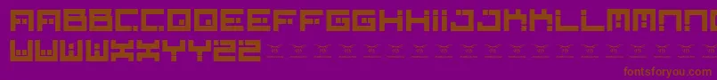 Digitalfirebomb-fontti – ruskeat fontit violetilla taustalla