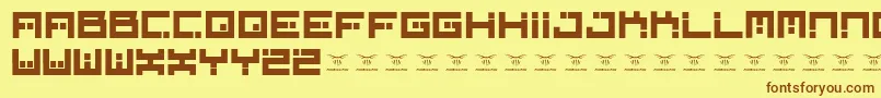 Digitalfirebomb Font – Brown Fonts on Yellow Background