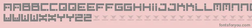 Digitalfirebomb Font – Gray Fonts on Pink Background