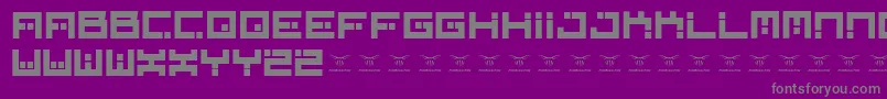 フォントDigitalfirebomb – 紫の背景に灰色の文字