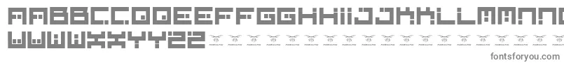 Digitalfirebomb-fontti – harmaat kirjasimet valkoisella taustalla