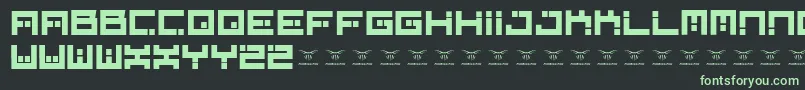 Digitalfirebomb-fontti – vihreät fontit mustalla taustalla