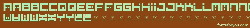 Digitalfirebomb Font – Green Fonts on Brown Background