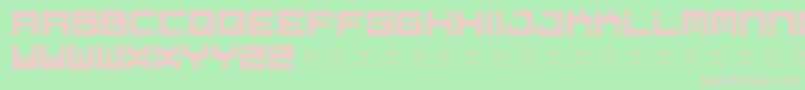 フォントDigitalfirebomb – 緑の背景にピンクのフォント