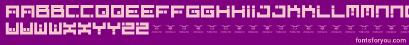フォントDigitalfirebomb – 紫の背景にピンクのフォント