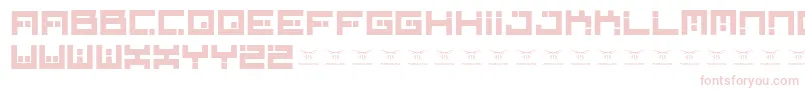 Digitalfirebomb-fontti – vaaleanpunaiset fontit valkoisella taustalla