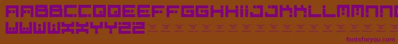 フォントDigitalfirebomb – 紫色のフォント、茶色の背景