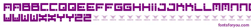 フォントDigitalfirebomb – 白い背景に紫のフォント
