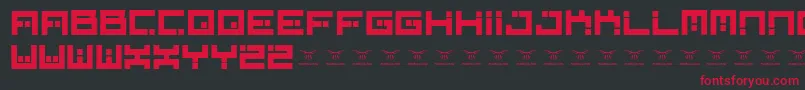 Шрифт Digitalfirebomb – красные шрифты на чёрном фоне