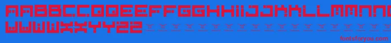 Шрифт Digitalfirebomb – красные шрифты на синем фоне