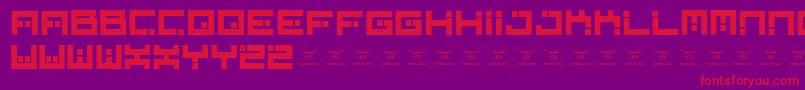 Digitalfirebomb-fontti – punaiset fontit violetilla taustalla