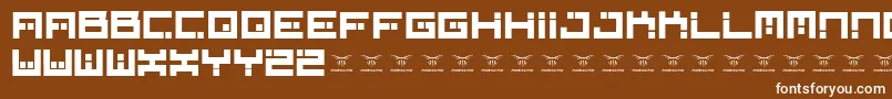 フォントDigitalfirebomb – 茶色の背景に白い文字