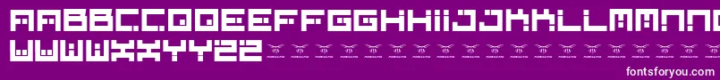 フォントDigitalfirebomb – 紫の背景に白い文字