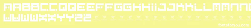 Digitalfirebomb Font – White Fonts on Yellow Background