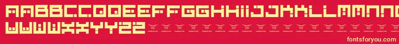 Digitalfirebomb Font – Yellow Fonts on Red Background