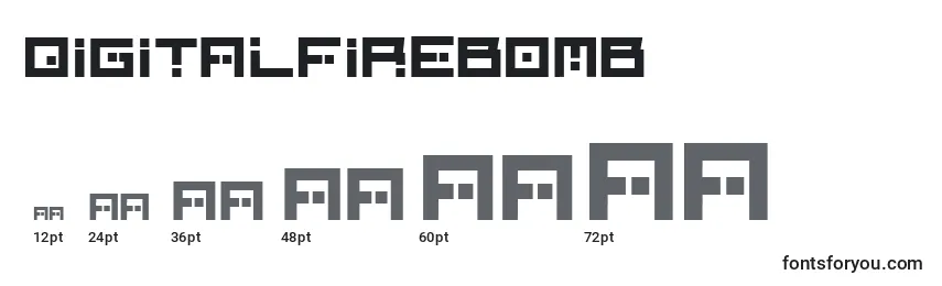 Digitalfirebomb-fontin koot