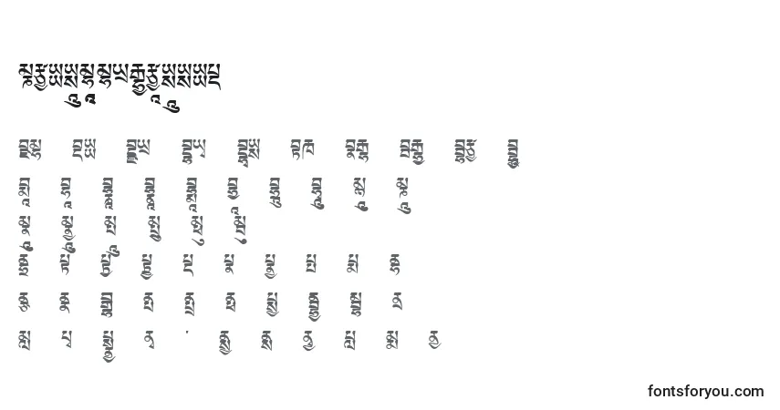 Tibetanmachineweb5フォント–アルファベット、数字、特殊文字