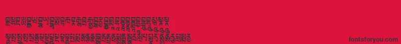 Tibetanmachineweb5 Font – Black Fonts on Red Background