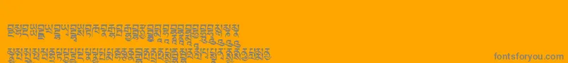 Tibetanmachineweb5 Font – Gray Fonts on Orange Background