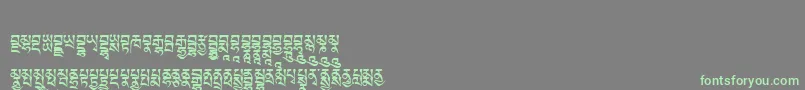 Tibetanmachineweb5 Font – Green Fonts on Gray Background
