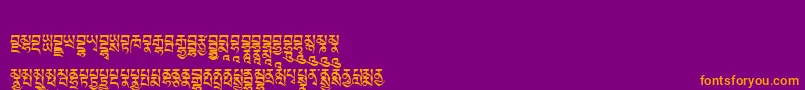 Tibetanmachineweb5 Font – Orange Fonts on Purple Background