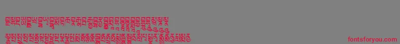 Tibetanmachineweb5 Font – Red Fonts on Gray Background