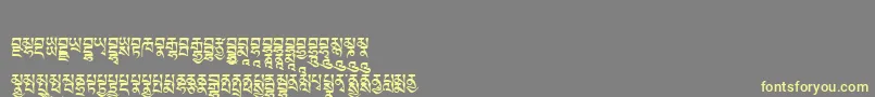 Tibetanmachineweb5 Font – Yellow Fonts on Gray Background