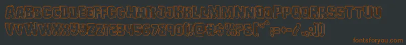 Шрифт Monsterhunterengrave – коричневые шрифты на чёрном фоне