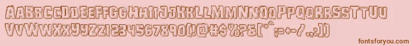 Monsterhunterengrave Font – Brown Fonts on Pink Background
